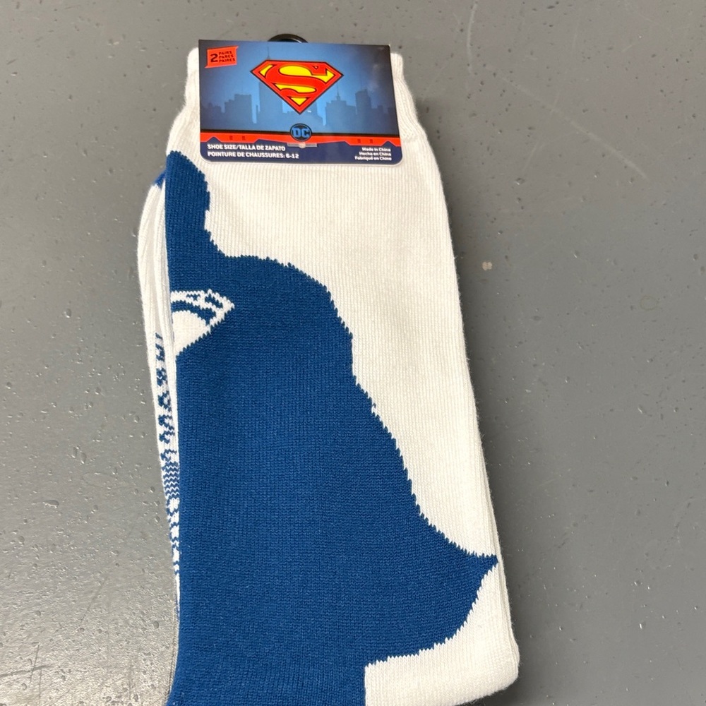 DC Comics Superman Men's Casual Socks - Blue & White